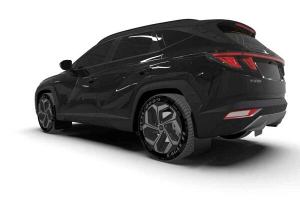 Rally Armor 2022 Hyundai Tucson Black UR Mud Flap w/ Grey Logo - Image 5