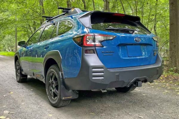 Rally Armor 2022 Subaru Outback Wilderness Black Mud Flap Blue Logo - Image 2