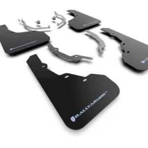 Rally Armor 2022 Hyundai Santa Cruz Black Mud Flap Light w/ Blue Logo