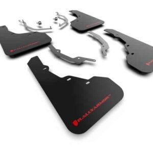Rally Armor 2022 Hyundai Santa Cruz Black Mud Flap w/ Red Logo