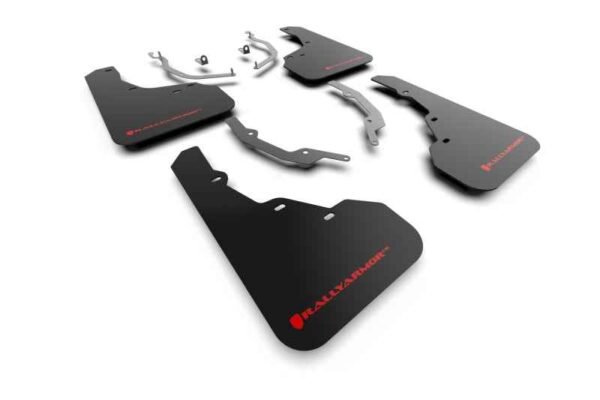 Rally Armor 2022 Hyundai Santa Cruz Black Mud Flap w/ Red Logo