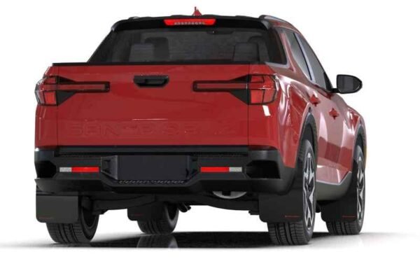 Rally Armor 2022 Hyundai Santa Cruz Black Mud Flap w/ Red Logo - Image 3
