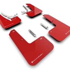 Rally Armor MK8 Volkswagen Golf GTI/R UR Red Mud Flap w/ White Logo