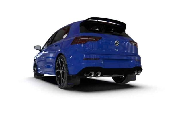 Rally Armor MK8 Volkswagen Golf GTI/R UR Red Mud Flap w/ White Logo - Image 4