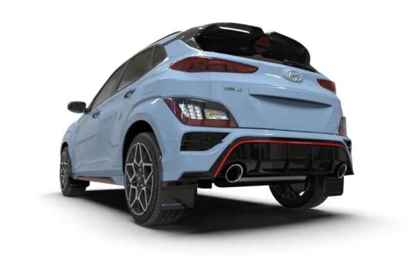 Rally Armor 2022 Hyundai Kona N Black UR Mud Flap w/ White Logo - Image 4