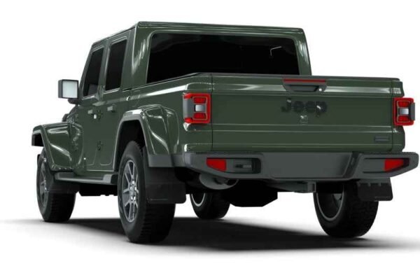 Rally Armor 19-22 Jeep Gladiator Black Mud Flap w/ Army Green Logo - Image 2