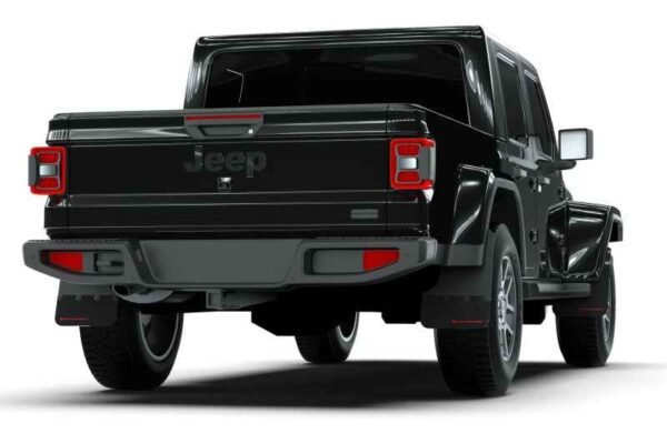Rally Armor 19-22 Jeep Gladiator Black Mud Flap w/ Army Green Logo - Image 5