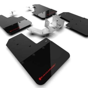 Rally Armor 21-22 Ford Bronco (Plstc Bmpr - NO Rptr/Sprt - NO RR/RB) Blk Mud Flap w/Red Logo