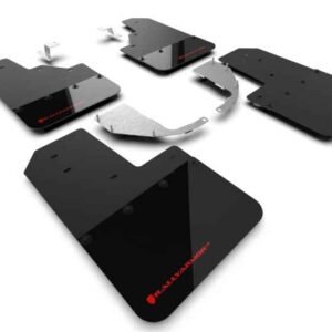 Rally Armor 21-22 Ford Bronco (Steel Bmpr - NO Rptr/Sprt - NO RR/RB) Blk Mud Flap w/Red Logo