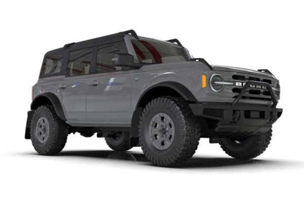 Rally Armor 21-22 Ford Bronco (Plstc Bmpr + RB - NO Rptr/Sprt) Blk Mud Flap w/Area Blue Logo - Image 4