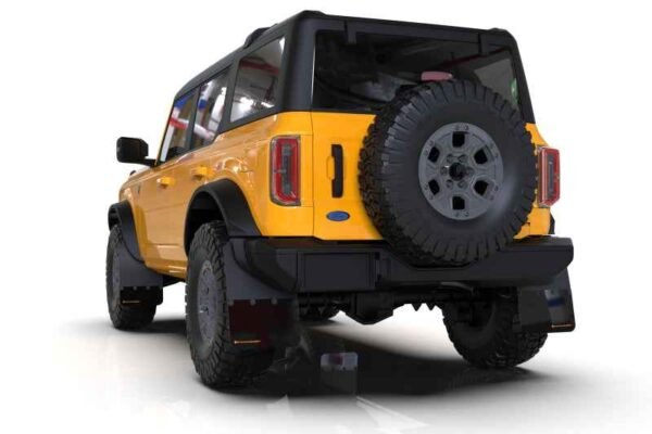 Rally Armor 21-22 Ford Bronco (Plstc Bmpr + RB - NO Rptr/Sprt) Blk Mud Flap w/Area Blue Logo - Image 5
