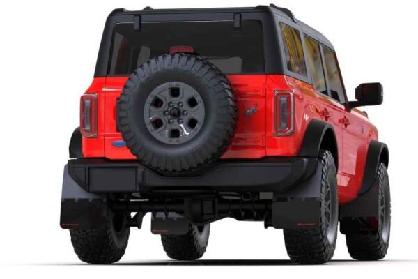 Rally Armor 21-22 Ford Bronco (Plstc Bmpr + RB - NO Rptr/Sprt) Blk Mud Flap w/Area Blue Logo - Image 7