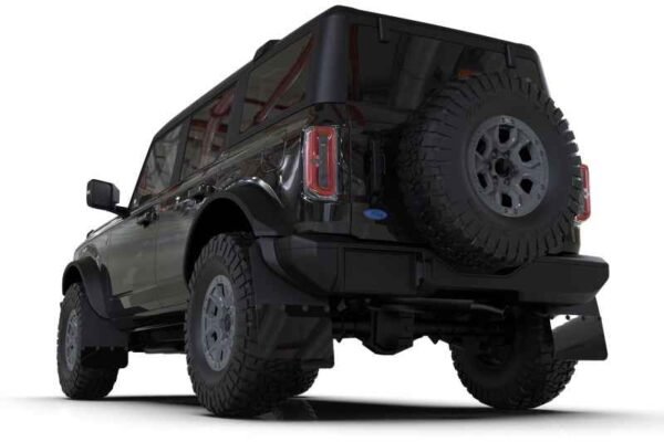 Rally Armor 21-22 Ford Bronco (Steel Bmpr + RB - NO Rptr/Sprt) Blk Mud Flap w/Area Blue Logo - Image 5