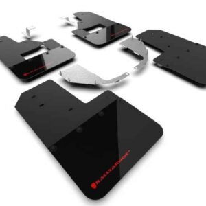 Rally Armor 21-22 Ford Bronco (Steel Bmpr + RB - NO Rptr/Sprt) Blk Mud Flap w/Red Logo