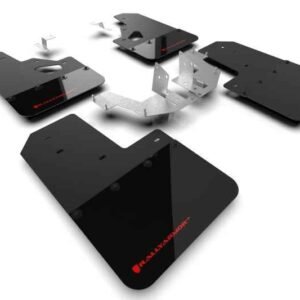 Rally Armor 21-22 Ford Bronco (Plstc Bmpr + RR - NO Rptr/Sprt) Blk Mud Flap w/Red Logo