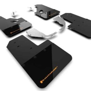 Rally Armor 21-22 Ford Bronco (Steel Bmpr + RR- NO Rptr/Sprt) Blk Mud Flap w/Cy Orange Logo