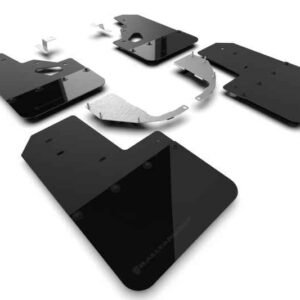 Rally Armor 21-22 Ford Bronco (Steel Bmpr + RR - NO Rptr/Sprt) Blk Mud Flap w/Met. Blk Logo