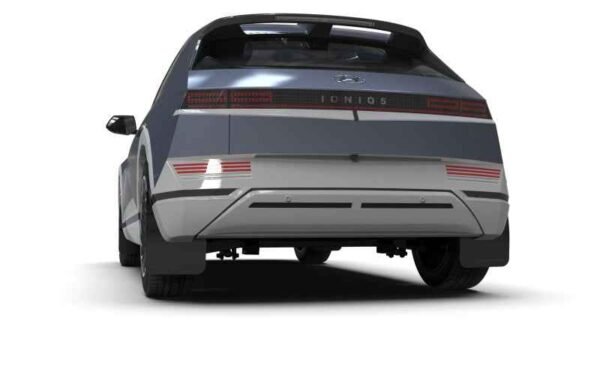 Rally Armor 2022 Hyundai Ioniq 5 Black Mud Flap w/ Light Blue Logo - Image 3