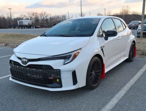 Rally Armor 2023 Toyota GR Corolla Red UR Mud Flap w/ Black Logo - Image 3