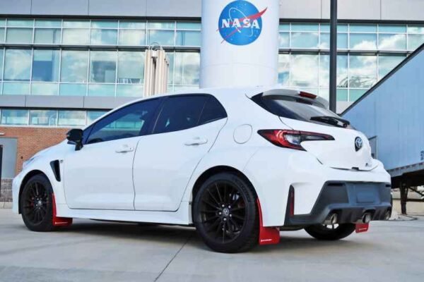 Rally Armor 2023 Toyota GR Corolla Red UR Mud Flap w/ Black Logo - Image 5