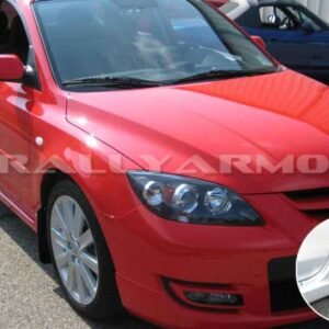 Rally Armor 2004-2009 Mazda3/Speed 3 Basic Black Mud Flap w/ Black Logo