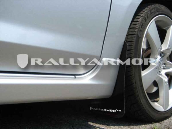 Rally Armor 2004-2009 Mazda3/Speed 3 UR Black Mud Flap w/ White Logo - Image 2