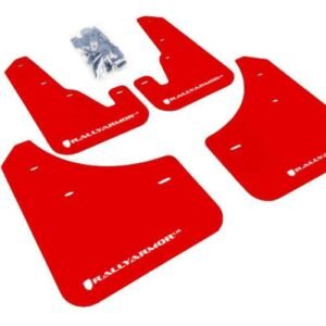 Rally Armor 2004-2009 Mazda3/Speed 3 UR Red Mud Flap w/ White Logo