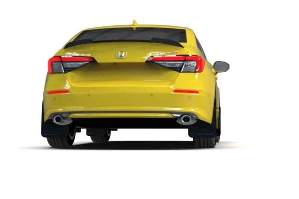 Rally Armor 2022 Honda Civic (Incl. Si/Sport/Touring) UR Black Mud Flap w/ Blue Logo - Image 2