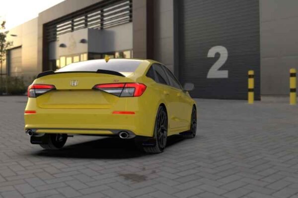 Rally Armor 2022 Honda Civic (Incl. Si/Sport/Touring) UR Black Mud Flap w/ Grey Logo - Image 9