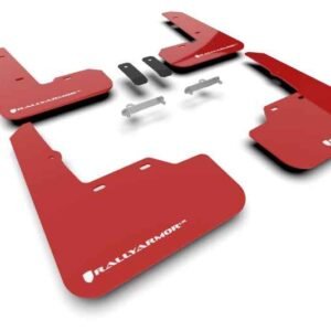 Rally Armor 2022 Subaru WRX Red UR Mud Flap w/ White Logo