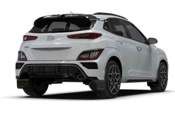 Rally Armor 2022 Hyundai Kona N Line Black UR Mud Flap w/ Grey Logo - Image 6