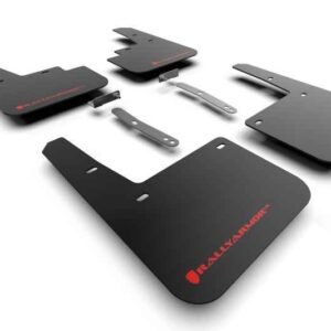 Rally Armor 2022 Hyundai Kona N Line Black UR Mud Flap w/ Red Logo