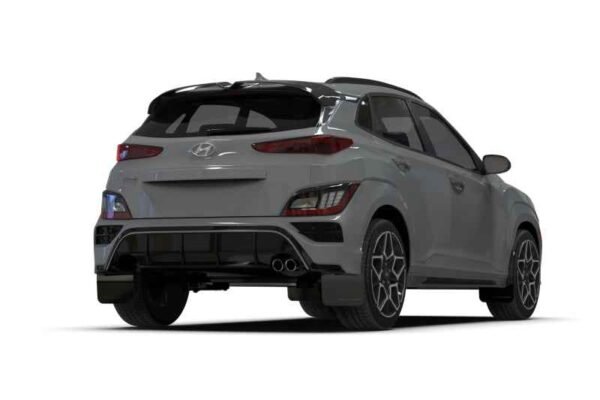 Rally Armor 2022 Hyundai Kona N Line Black UR Mud Flap w/ Red Logo - Image 6