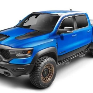 N-Fab Nerf Step 2019 Dodge Ram 1500 Crew Cab 5.7ft Bed - Gloss Black - Cab Length - 3in