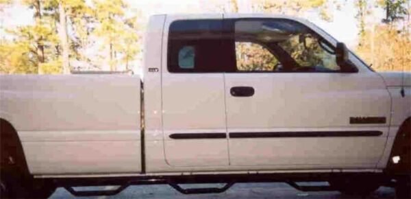 N-Fab Nerf Step 97-01 Dodge Ram 1500/2500/3500 Quad Cab 8ft Bed - Gloss Black - Bed Access - 3in - Image 2
