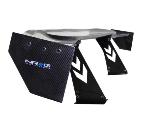 NRG Carbon Fiber Spoiler - Universal (69in.) w/NRG Logo / Stand Cut Out / Large Side Plate - Image 6