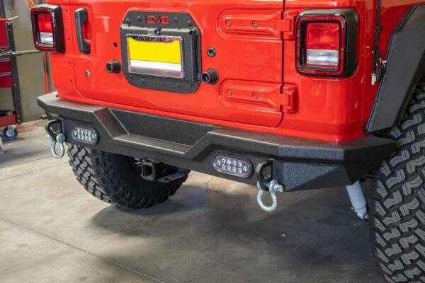 DV8 Offroad 2018+ Jeep Wrangler JL Rear Bumper w/ LED Lights - Image 3