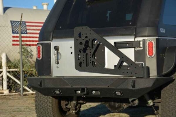 DV8 Offroad 07-18 Jeep Wrangler JK Full Length Rear Bumper w/ Lights - Image 4