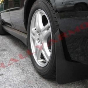 Rally Armor 02-07 Subaru WRX/STI/RS/2.5i (wagons req mod) Basic Black Mud Flap w/ Black Logo