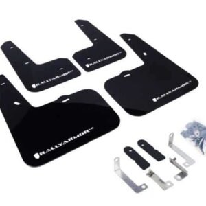 Rally Armor 12-13 Hyundai Veloster UR Black Mud Flap w/ White Logo