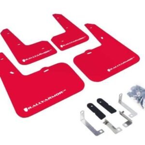 Rally Armor 12-13 Hyundai Veloster UR Red Mud Flap w/ White Logo