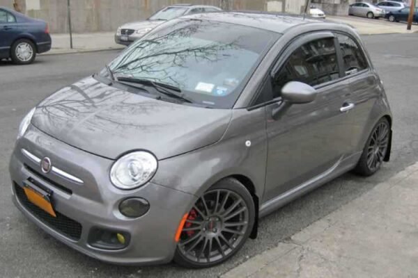 Rally Armor 12+ Fiat 500 (Pop/Sport/Lounge/Abarth) Red Mud Flap w/ White Logo - Image 4