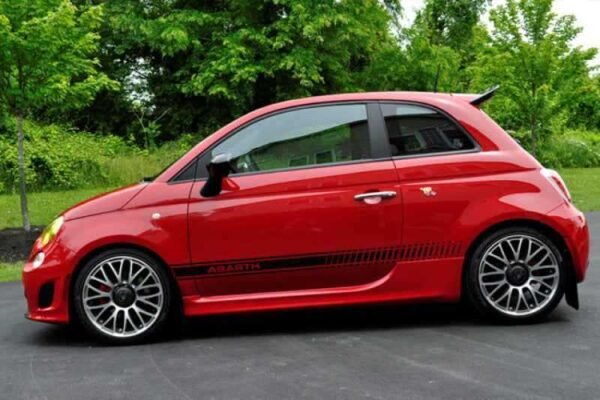Rally Armor 12+ Fiat 500 (Pop/Sport/Lounge/Abarth) Red Mud Flap w/ White Logo - Image 6