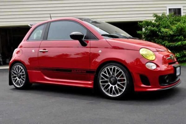 Rally Armor 12+ Fiat 500 (Pop/Sport/Lounge/Abarth) Red Mud Flap w/ White Logo - Image 7