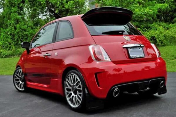 Rally Armor 12+ Fiat 500 (Pop/Sport/Lounge/Abarth) Red Mud Flap w/ White Logo - Image 10