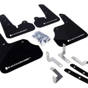 Rally Armor 12+ Subaru Impreza 5dr Hatch/4dr Sedan UR Black Mud Flap w/ White Logo