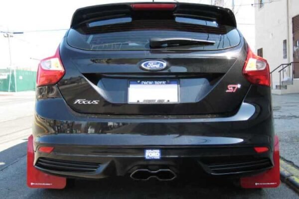 Rally Armor 13-16 Ford Focus ST /16-17 Focus RS UR Black Mud Flap with Nitrous Blue Logo - Image 5