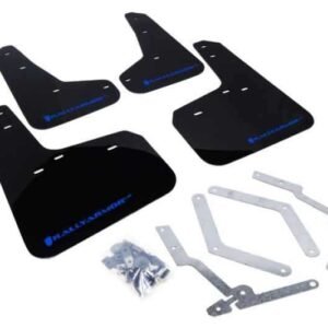 Rally Armor 13+ Ford Focus ST Black Mud Flap w/ Blue Logo