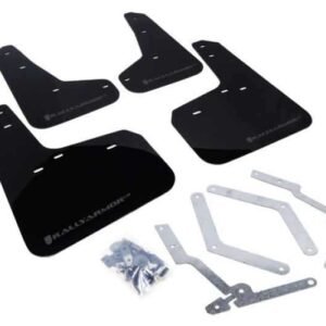 Rally Armor 13+ Ford Focus ST Black Mud Flap w/ Grey Logo