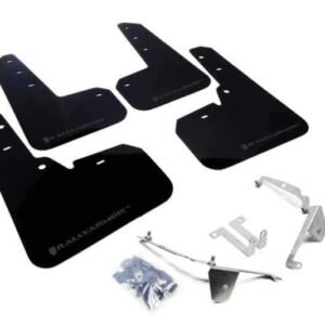 Rally Armor 13+ Subaru XV Crosstrek Black Mud Flap w/ Grey Logo